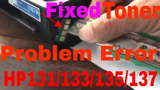 HP Laser MFP 135 131 133 137 138 not recognize toner cartridge error Install toner cartridge fixed