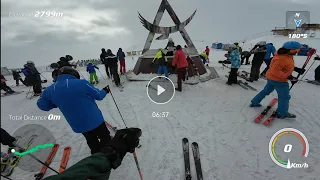 Livigno - The most famous slope Carosello 3000 from the top to the bottom with no rest for the legs