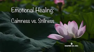 EMOTIONAL HEALING: Calmness vs STILLNESS...