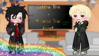Bronze trio + Golden trio react to Their Future (+Drarry)  || Harry Potter || DRARRY|| Rae_Moon ||