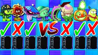 PvZ 2 Challenge - All Plants Max Level 1 POWER UP Vs 40 Speaker Zomboss - Who is best plant?