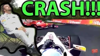 Reenactment Of Button & Alonso's Crash Canada 2011