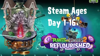 PvZ 2 Reflourished: Steam Ages Part 1 - All Levels (1-16)