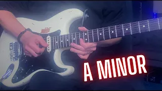 Slow Bluesy Groove Guitar Backing Track - A Minor