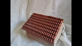 Tiled roof for diaramas/wargaming. Step by step guide