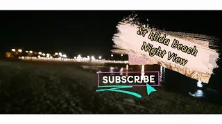 St Kilda Beach at Night: Beautiful Nature in 4K