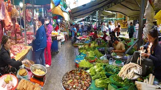 Salty Crab, Fried Fish Patty, Khmer Rice Noodle, &More - Routine Food Lifestyle @Psar Boeng Trabaek