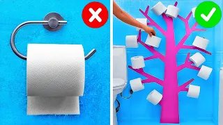 AWESOME BATHROOM HACKS YOU NEED TO KNOW || DIY Restroom And Bathroom Hacks