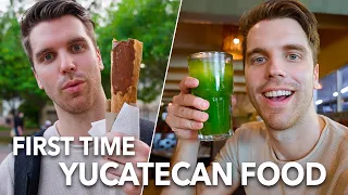 GERMAN BOYFRIEND TRIES AUTHENTIC MEXICAN FOOD! | Merida Food Tour