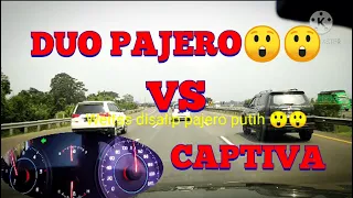 Duo Pajero VS Captiva Diesel - Tol Merak Jakarta - Captiva Diasepin Duo Pajero??😲😲