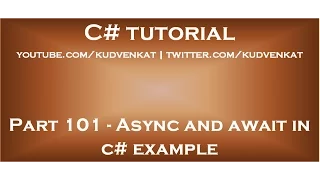 Async and await in C# example