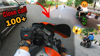 close call 😰 street race R15v3 vs ktm rc 200 vs rs200 vs r15 v4 🥵