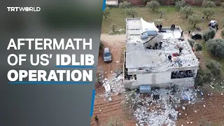 Drone footage shows aftermath of US operation in Idlib