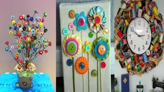 Old buttons crafts/decor ideas with old 🔵buttons/ ⚫buttons accessories@mahad-bi8