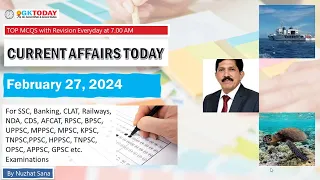 27 FEBRUARY 2024 Current Affairs by GK Today | GKTODAY Current Affairs - 2024