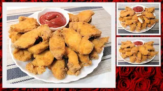 Crispy chicken breast NUGGETS at home WILL BE APPRECIATED by RELATIVES!