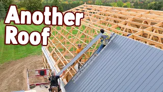 The Backside's Lower Roof - 40x72 Gambrel Post Frame Episode 14