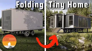 Foldable EXPANDING Tiny House on Wheels - unfolds to 22 ft wide! 🤯