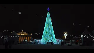 Новогодняя елка / Октябрьская площадь (Минск) / Новогоднее оформление #newyear2023 #2023 #newyear