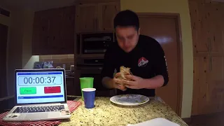 Mucho-Sized Mucho Burrito (Speed Eating) (Under 60 seconds attempt)