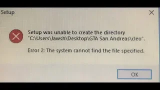 Fix! Setup was unable to create the directory Error: 2 Windows 10