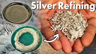 How to Refine Silver By Nitric Acid | Copper Method | Silver Refining