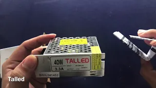 TALLED Power Supply Indoor 12V 40W 3.3A - Unboxing PSU Trafo