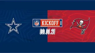 Cowboys vs Buccaneers 2021 kickoff second half with Dallas.