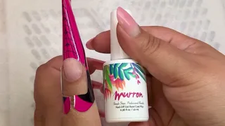 Enailcouture xxl tips Lazy Girl method Hard-Gel + trying out this under nail Hack