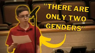 12-Year-Old Pulled from Class for Wearing 'Only Two Genders' Shirt CONFRONTS School Board