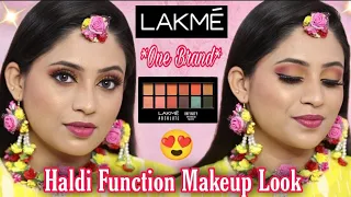 Lakme One Brand *Haldi* Function Makeup For Brides | Affordable step by step tutorial (hindi) |