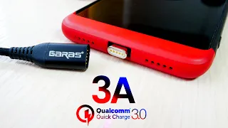 Магнитный USB кабель с Aliexpress на 3А! Тест на вшивость!