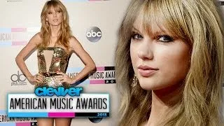 Taylor Swift Gold Glitter Dress at American Music Awards 2013!
