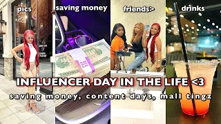 day in the life of a full time influencer (got kicked out, $1000 cash book, bts instagram pics)