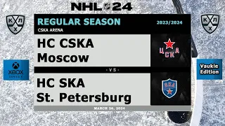 KHL - CSKA Moscow vs SKA St Petersburg - Season 2023/24 - NHL 24