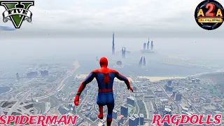 GTA 5 Crazy Ragdolls | GTA 5 Spiderman Epic  jumping off from highest building vol. 1.