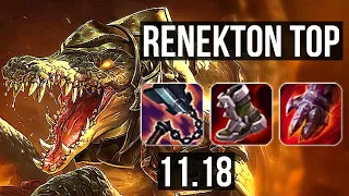 RENEKTON vs RIVEN (TOP) | Rank 7, Legendary, 16/6/15 | NA Challenger | v11.18