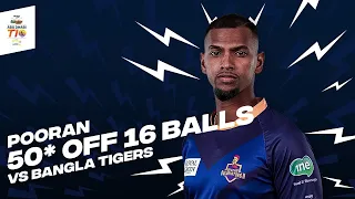 Nicholas Pooran 50* from 16 vs Bangla Tigers | Day 8 | Abu Dhabi T10 Season 6
