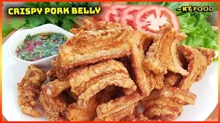 Crispy Pork Belly Recipe - Super Crunchy - Delicious Snack and Rolls - ENGLISH CAPTION