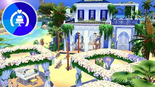 GRECIAN BEACH WEDDING VENUE 🏖️💞 The Sims 4: My Wedding Stories || Speed Build (No CC)