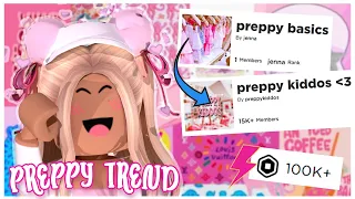 PREPPY ROBLOX TREND | how to grow your group fast | EARN ROBUX, MEMBERS + MORE