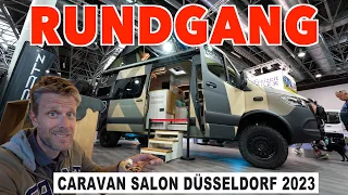 Rundgang Caravan Salon Düsseldorf Messe 2023, Affinity, Globe-Traveller, RHÖN CAMP, CVS, Pössl, uvm