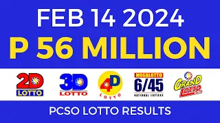 Lotto Result February 14 2024 9pm PCSO