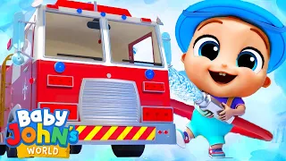 Firefighter & Fire Truck To The Rescue | Playtime Songs & Nursery Rhymes by Baby John’s World