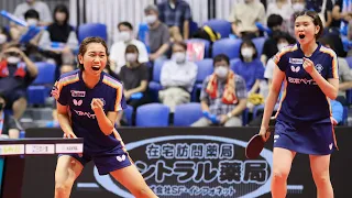 長﨑美柚 平野美宇 vs 橋本帆乃香 佐藤瞳 T10-10 木下アビエル神奈川 vs 日本ペイントマレッツ ノジマTリーグ2022-2023【卓球 Tリーグ公式】