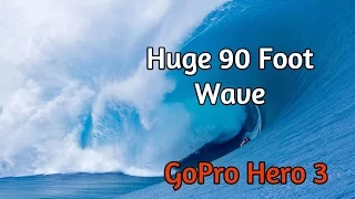 Huge waves!  Watch Garret McNamara surf a 90 foot wave! GoPro Hero 3