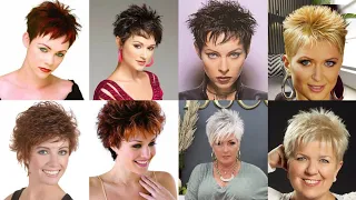 100 mind-blowing Bob pixie haircuts ideas // spikes hairstyles women over 40