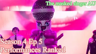 Season 4 Ep 5 performances ranked (The masked singer AU)