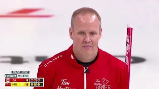 #AGITopShots - 2023 Tim Hortons Brier - Canada's Mark Nichols makes an in-off triple