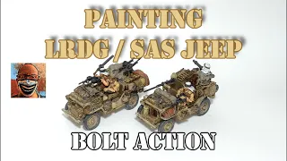 Painting British LRDG & SAS Jeep  Bolt Action